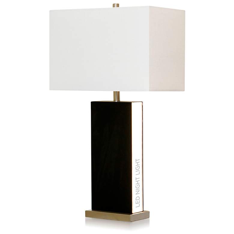 Image 2 Kimono Black - Black Acrylic Table Lamp With Steel Base And Side Light LED more views