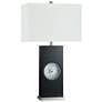 Kimono Black - Glass Medallion And Steel Table Lamp With LED
