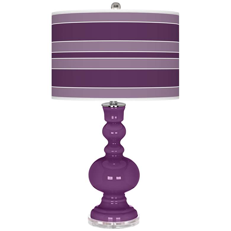 Image 1 Kimono Violet Bold Stripe Apothecary Table Lamp