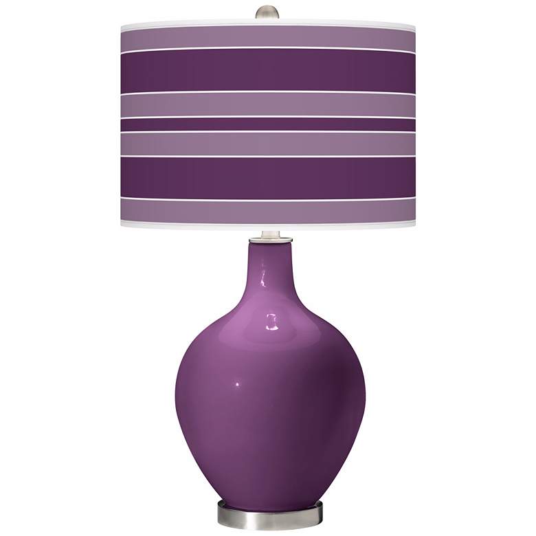 Image 1 Kimono Violet Bold Stripe Ovo Table Lamp