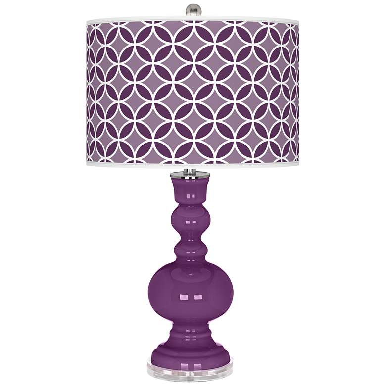 Image 1 Kimono Violet Circle Rings Apothecary Table Lamp