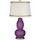 Kimono Violet Double Gourd Table Lamp with Rhinestone Lace Trim
