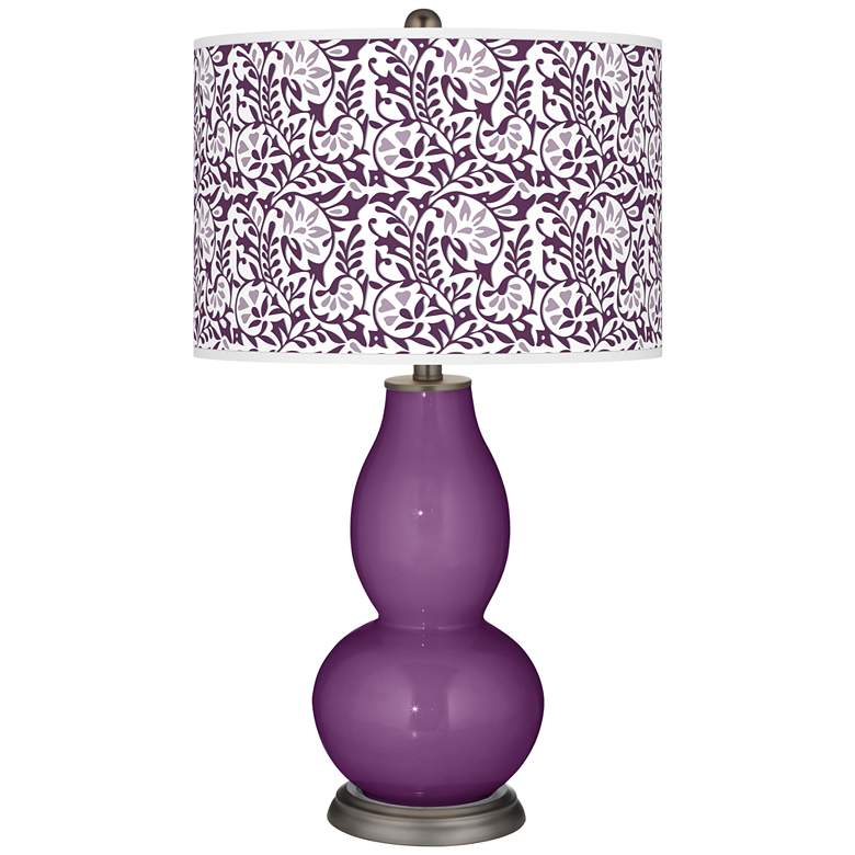 Image 1 Kimono Violet Gardenia Double Gourd Table Lamp