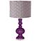 Kimono Violet Gray Pleated Drum Shade Apothecary Table Lamp