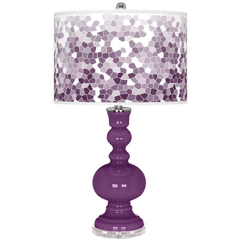 Image 1 Kimono Violet Mosaic Giclee Apothecary Table Lamp