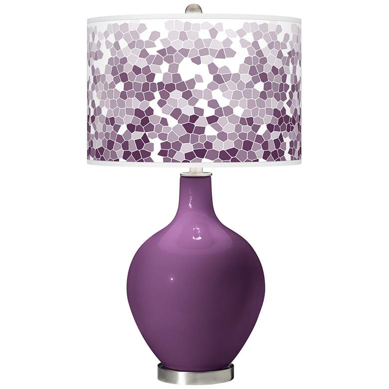 Image 1 Kimono Violet Mosaic Giclee Ovo Table Lamp