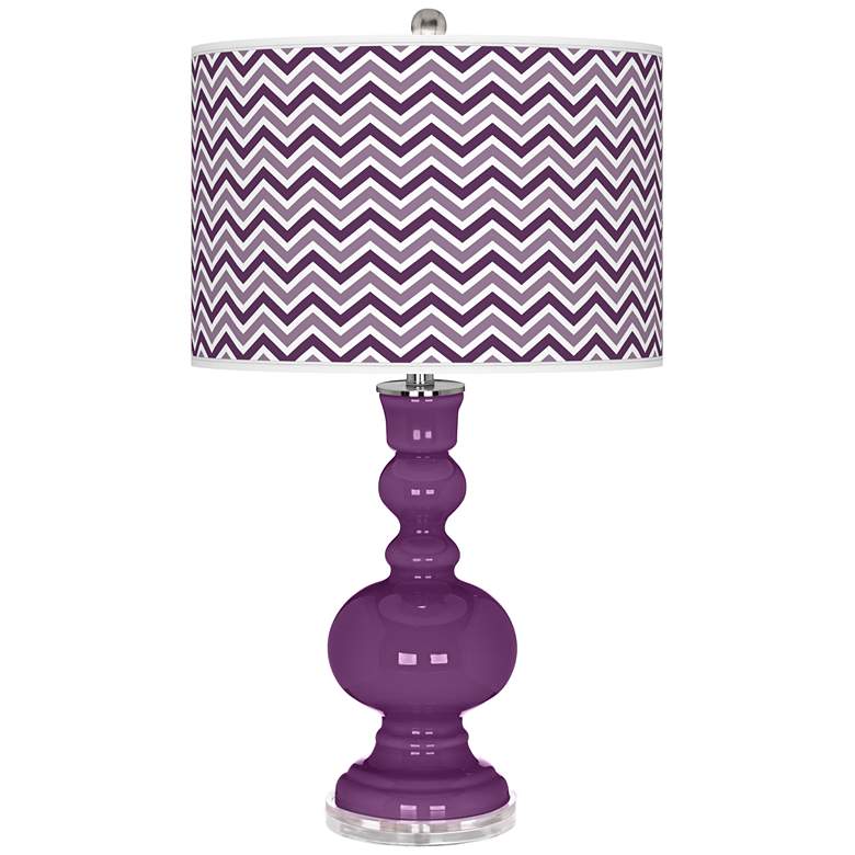 Image 1 Kimono Violet Narrow Zig Zag Apothecary Table Lamp