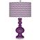 Kimono Violet Narrow Zig Zag Apothecary Table Lamp
