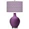 Kimono Violet Narrow Zig Zag Ovo Table Lamp