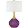 Kimono Violet Purple Nickki Brass Modern Table Lamp