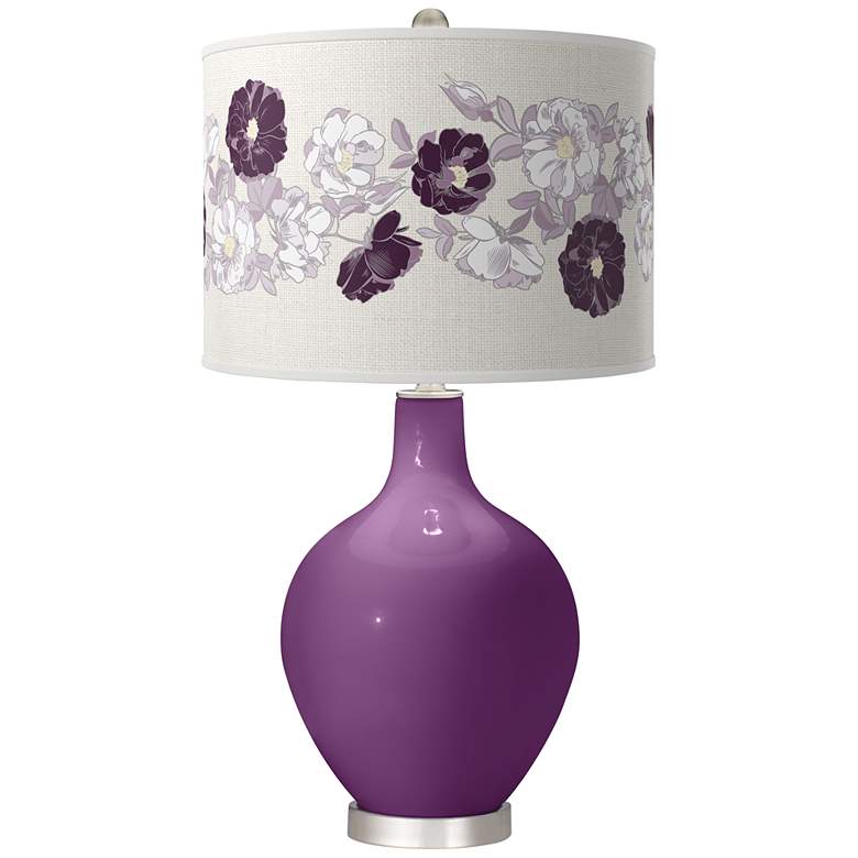 Image 1 Kimono Violet Rose Bouquet Ovo Table Lamp