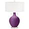 Kimono Violet Toby Table Lamp with Dimmer
