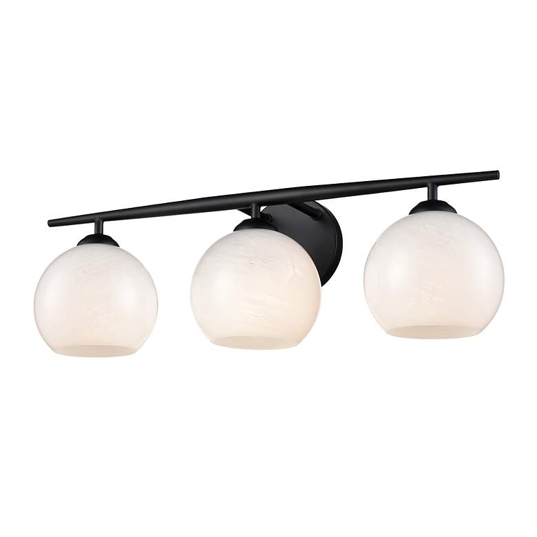 Image 3 Kimorra 24" Wide Matte Black 3-Light Vanity Bath Light more views
