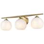3_Kimorra 24" Wide Vintage Brass 3-Light Vanity Bath Light more views