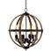 Kimpton 6-Light 21" Wide Dark Bronze Orb Chandelier