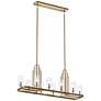 Thumbnail2 of Kimrose 10Lt Linear Chandelier in Brushed Natural Brass