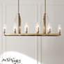 Thumbnail1 of Kimrose 10Lt Linear Chandelier in Brushed Natural Brass