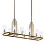 Thumbnail3 of Kimrose 10Lt Linear Chandelier in Brushed Natural Brass more views