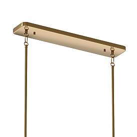 Image4 of Kimrose 10Lt Linear Chandelier in Brushed Natural Brass more views