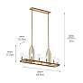 5_Kimrose 10Lt Linear Chandelier in Brushed Natural Brass more views