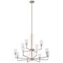 2_Kimrose 40 1/2"W Polished Satin Nickel 12-Light Chandelier