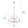 5_Kimrose 40 1/2"W Polished Satin Nickel 12-Light Chandelier more views