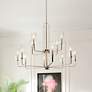 6_Kimrose 40 1/2"W Polished Satin Nickel 12-Light Chandelier more views