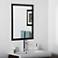 Kinana Black 23 1/2" x 31 1/2" Frameless Beveled Wall Mirror