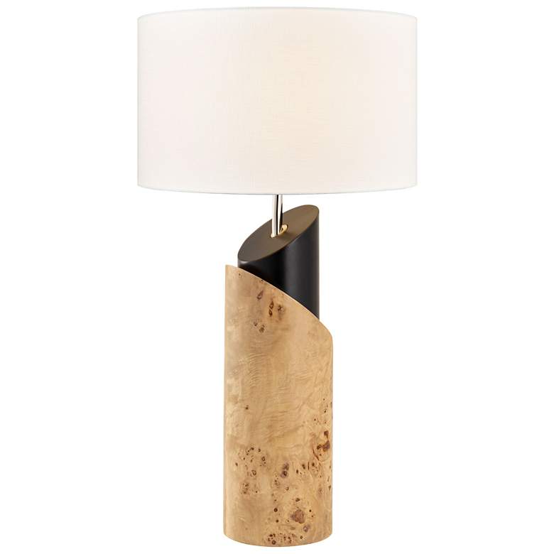 Image 1 Kincaid 29.5 inch High 1-Light Table Lamp - Natural Burl