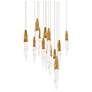 1_Kindjal 18"H x 20"W 13-Light Crystal Multi-Light Pendant in Aged