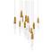 Kindjal 18"H x 20"W 13-Light Crystal Multi-Light Pendant in Aged