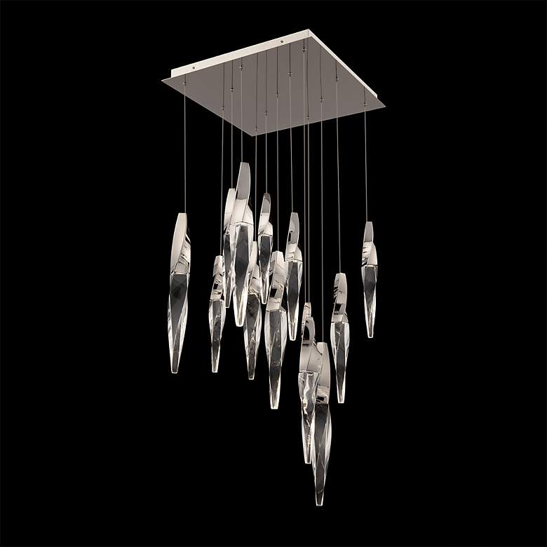 Image 2 Kindjal 18"H x 20"W 13-Light Crystal Multi-Light Pendant in Aged more views