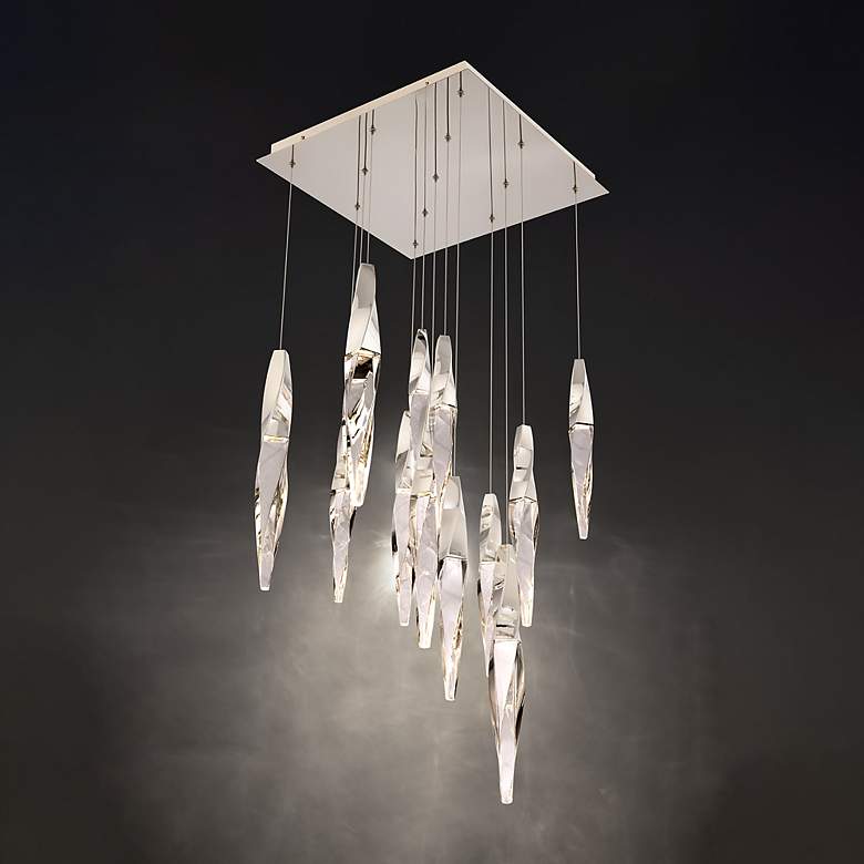 Image 3 Kindjal 18"H x 20"W 13-Light Crystal Multi-Light Pendant in Aged more views