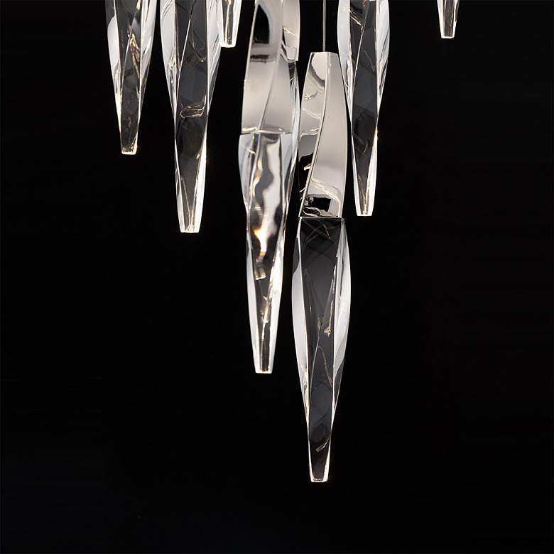 Image 4 Kindjal 18"H x 20"W 13-Light Crystal Multi-Light Pendant in Aged more views