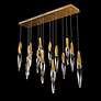 2_Kindjal 18"H x 40"W 14-Light Crystal Multi-Light Pendant in Aged more views