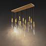 3_Kindjal 18"H x 40"W 14-Light Crystal Multi-Light Pendant in Aged more views