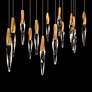 4_Kindjal 18"H x 40"W 14-Light Crystal Multi-Light Pendant in Aged more views