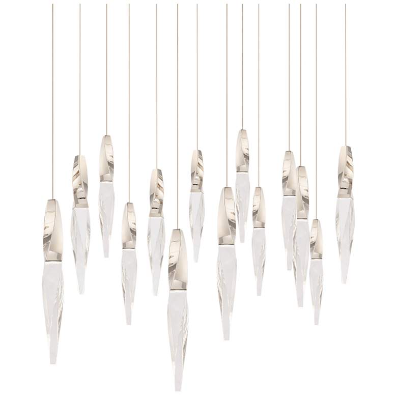 Image 1 Kindjal 18"H x 40"W 14-Light Crystal Multi-Light Pendant in Polis