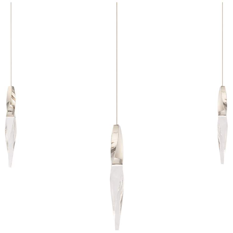 Image 1 Kindjal 18"H x 40"W 3-Light Crystal Multi-Light Pendant in Polish