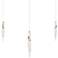 Kindjal 18"H x 40"W 3-Light Crystal Multi-Light Pendant in Polish