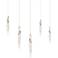Kindjal 18"H x 40"W 5-Light Crystal Multi-Light Pendant in Polish