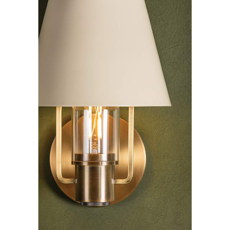Image 4 Kindle 12 3/4" High Patina Brass Wall Sconce more views
