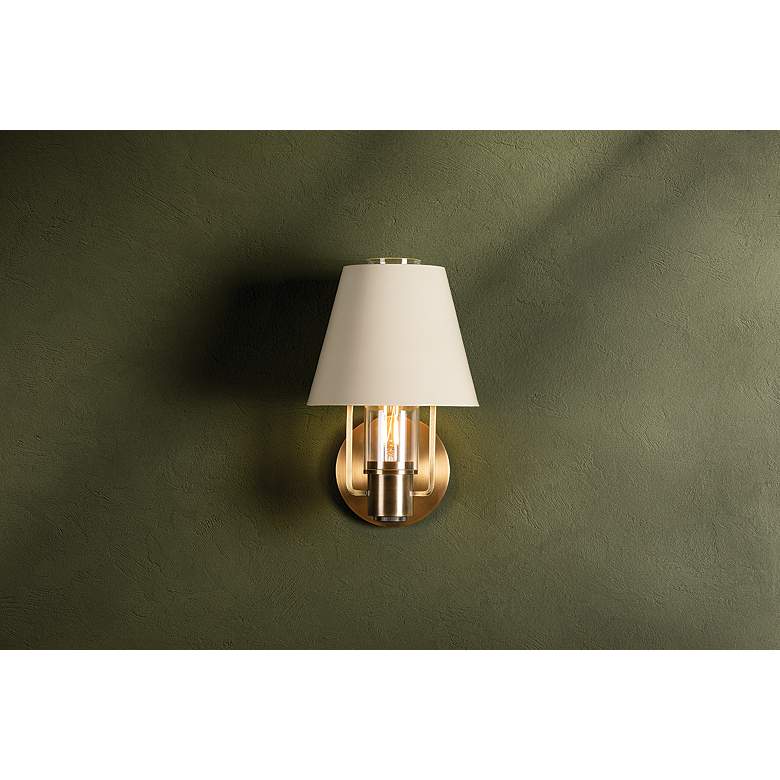 Image 6 Kindle 12 3/4" High Patina Brass Wall Sconce more views
