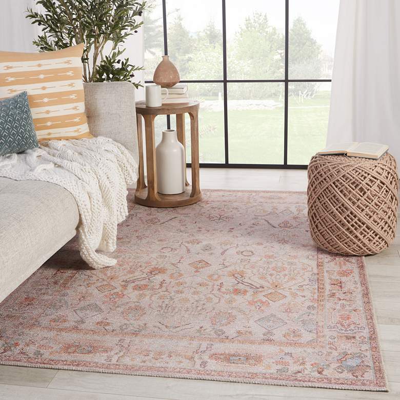 Image 1 Kindred Avin KND11 5&#39;x7&#39;6 inch Blush and Cream Oriental Area Rug