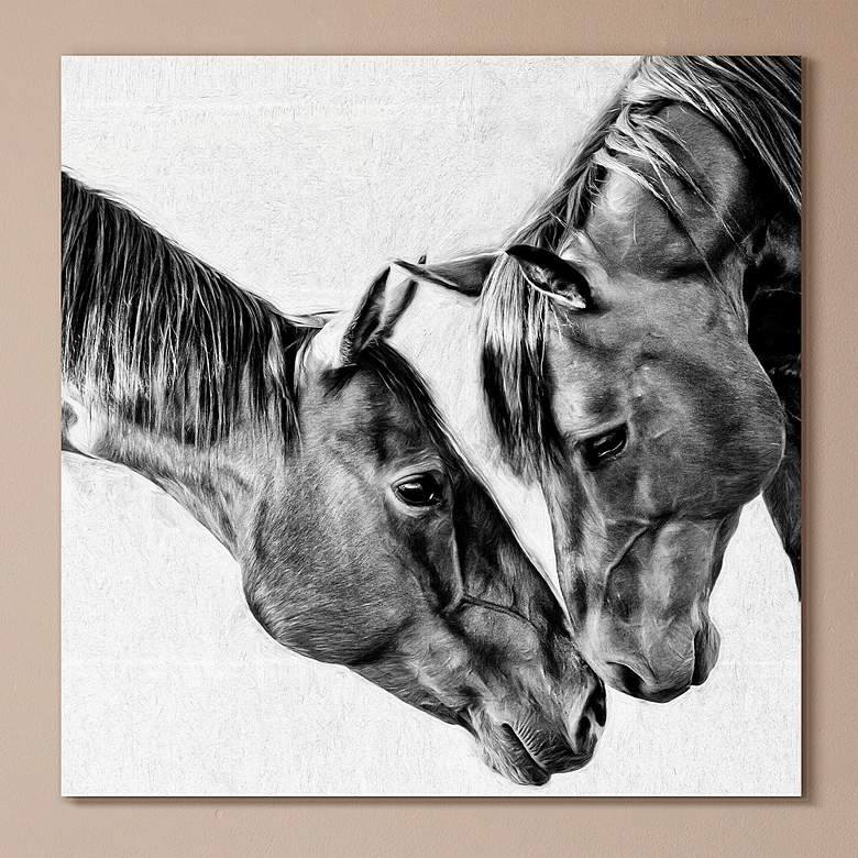 Image 1 Kindred Colts 38" Square Frameless Printed Glass Wall Art