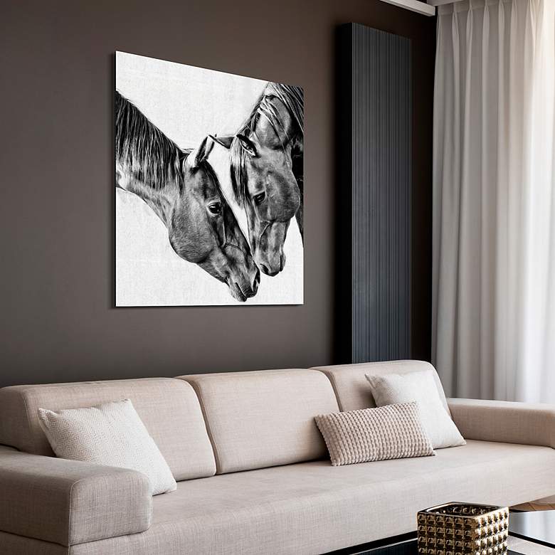 Image 4 Kindred Colts 38" Square Frameless Printed Glass Wall Art more views