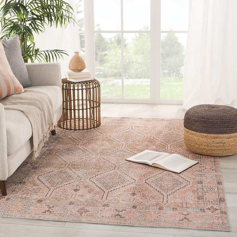 Image 1 Kindred Marquesa KND01 5&#39;x7&#39;6 inch Pink and Brown Area Rug