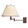 Kinetic Collection Brass Pleated Shade Plug-In Swing Arm in scene