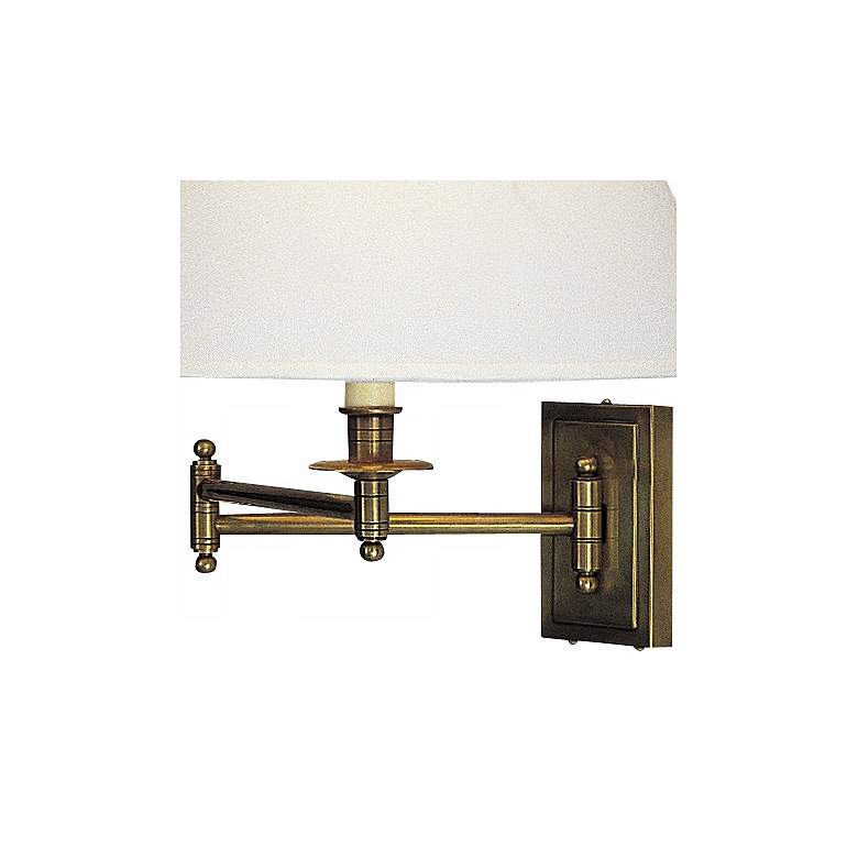 Image 2 Kinetic Collection Brass Plug-In Swing Arm Wall Lamp more views