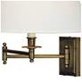 Kinetic Collection Brass Plug-In Swing Arm Wall Lamp